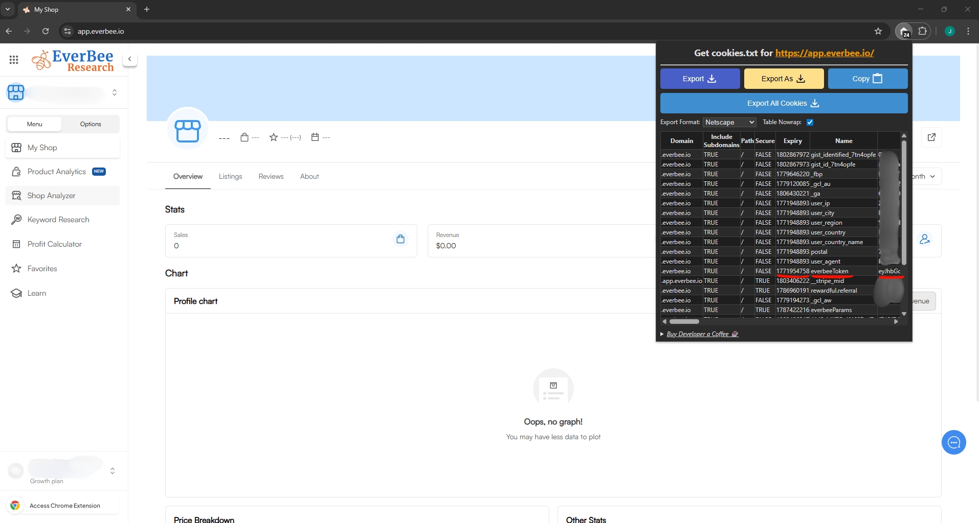 EverBee token guidance